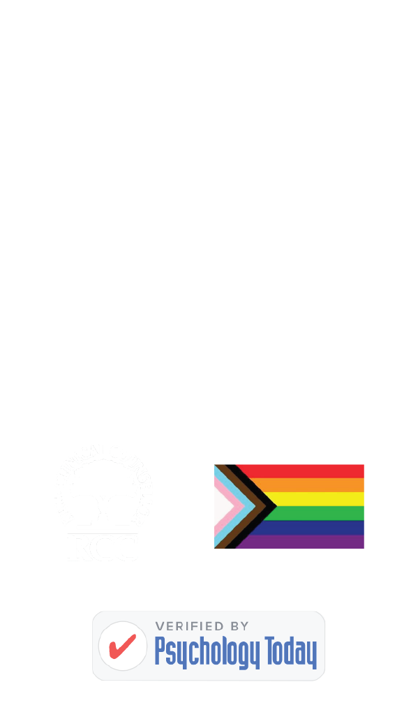 Olive Counselling Logo Mark circle in white with branches